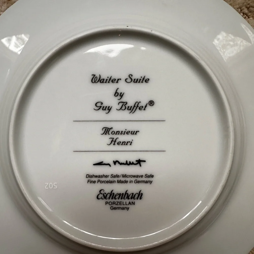 Set of 4 Plates GUY BUFFET French “Waiter Suite” Salad | Dessert | Lunch